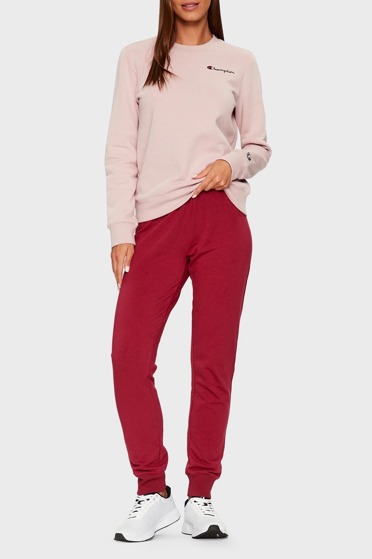 Champion Pamuklu İçi Polarlı Jogger Spor Kadın Pantolon 116605 TBR RS508 BORDO
