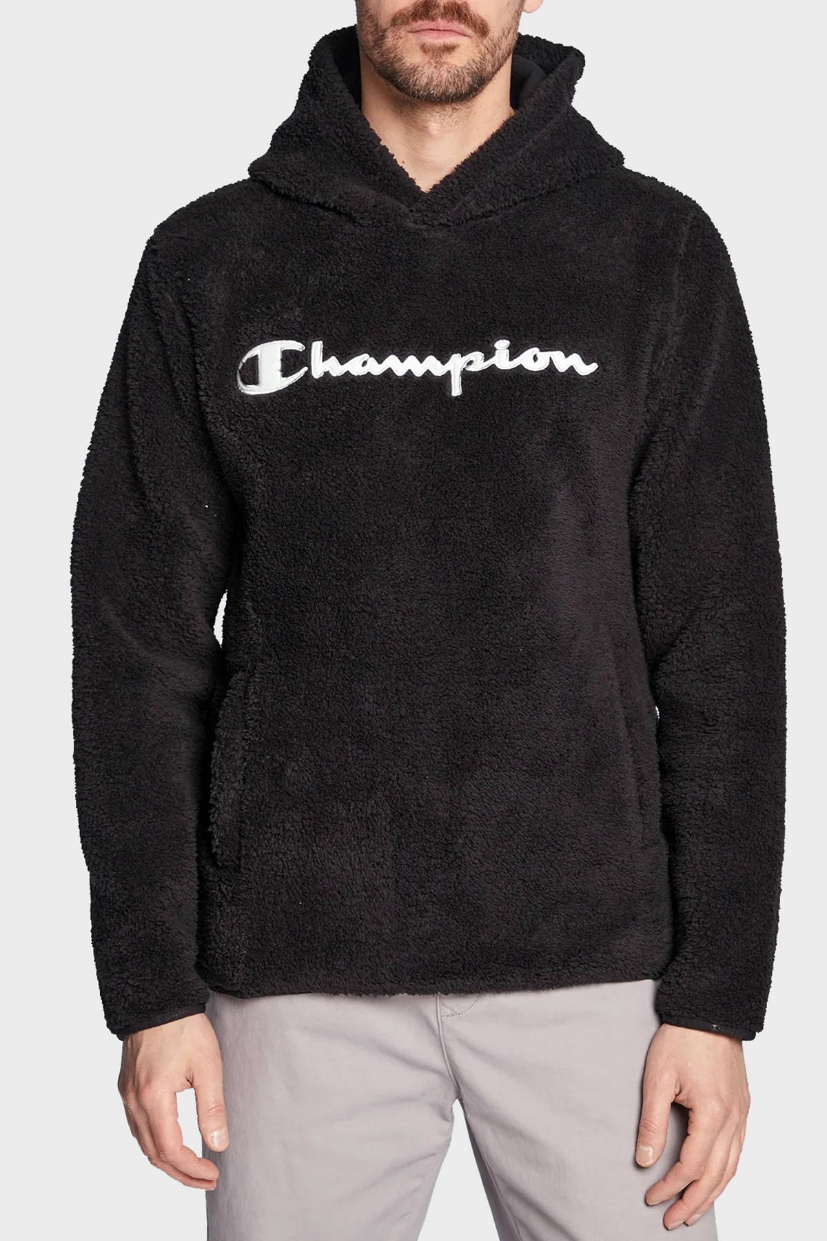 Champion Pamuklu Kapüşonlu Polar Erkek Sweat 214973 NBK/NBK KK001 SİYAH