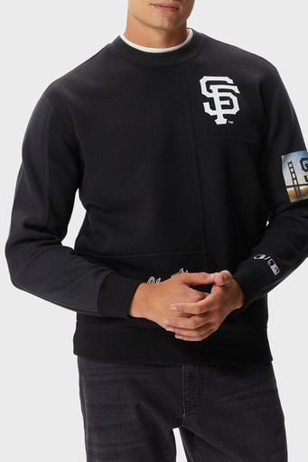 Champion Pamuklu Relaxed Fit İçi Polarlı Bisiklet Yaka Erkek Sweat 219264 NBK/CHR KK001 SİYAH - 1