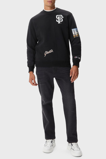 Champion Pamuklu Relaxed Fit İçi Polarlı Bisiklet Yaka Erkek Sweat 219264 NBK/CHR KK001 SİYAH - 3