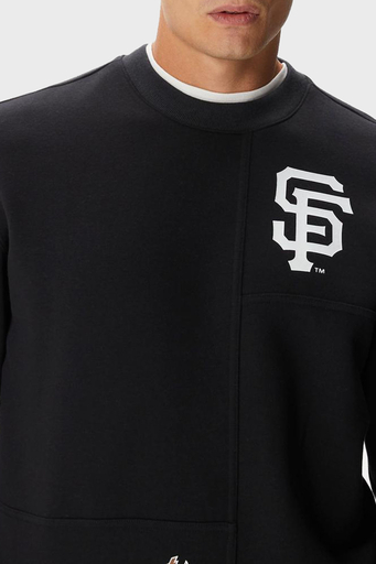 Champion Pamuklu Relaxed Fit İçi Polarlı Bisiklet Yaka Erkek Sweat 219264 NBK/CHR KK001 SİYAH - 4