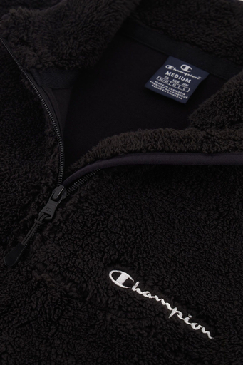 Champion Regular Fit Yarım Fermuarlı Teddy Polar Erkek Sweat 219442 NBK/NBK KK001 SİYAH - 4