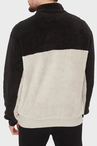 Champion Regular Fit Yarım Fermuarlı Teddy Polar Erkek Sweat 219442 SVL/NBK ES057 SİYAH-EKRU - 2