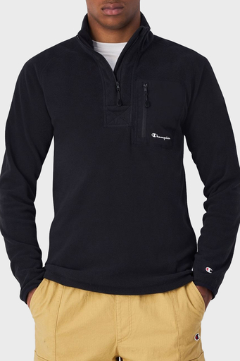 Champion Slim Fit Yarım Fermuarlı Polar Erkek Sweat 219449 NBK/NBK KK001 SİYAH - 1