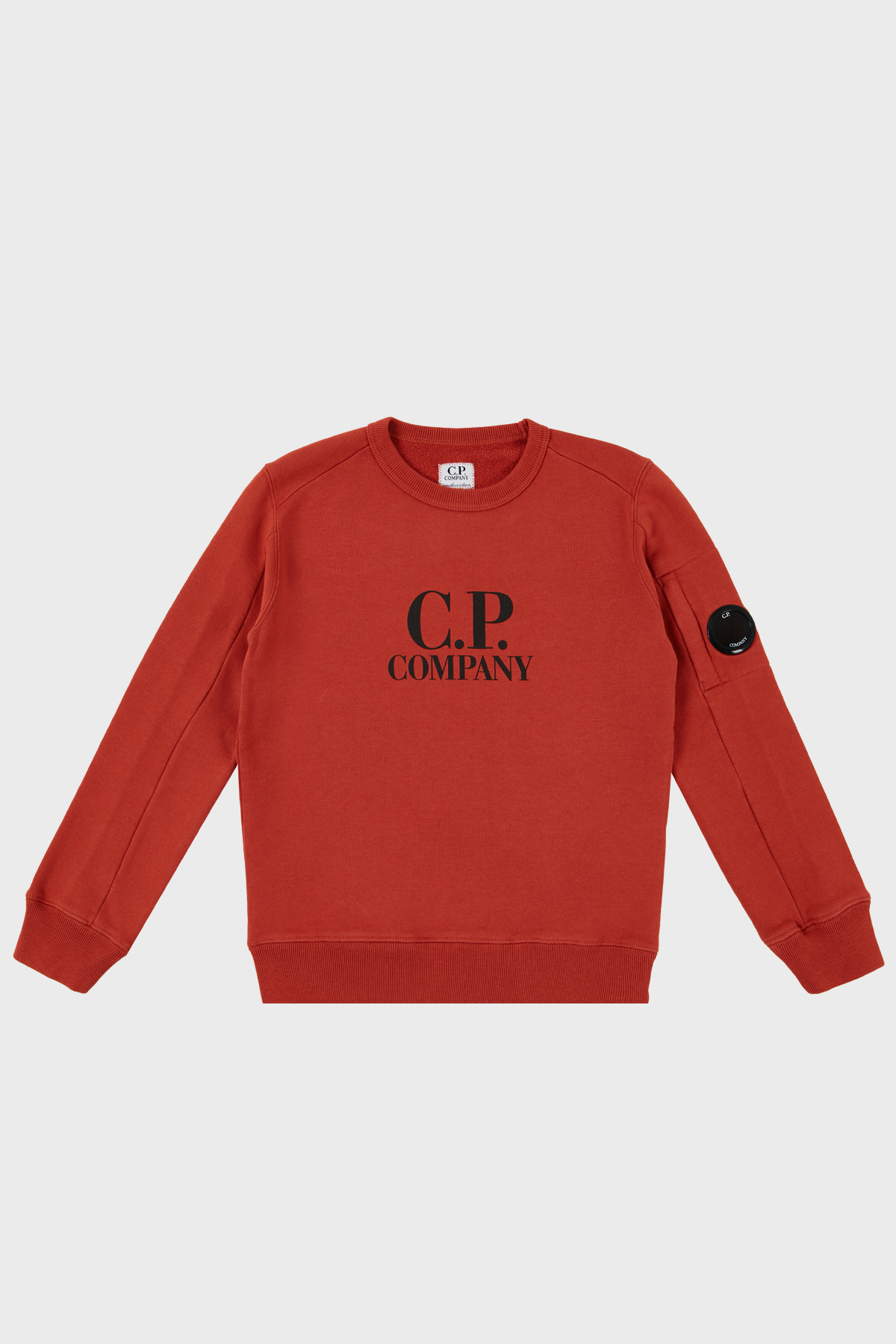 C.P. Company Pamuklu Bisiklet Yaka Çocuk Sweat 10CKSS058 003569W 468 Tarçın