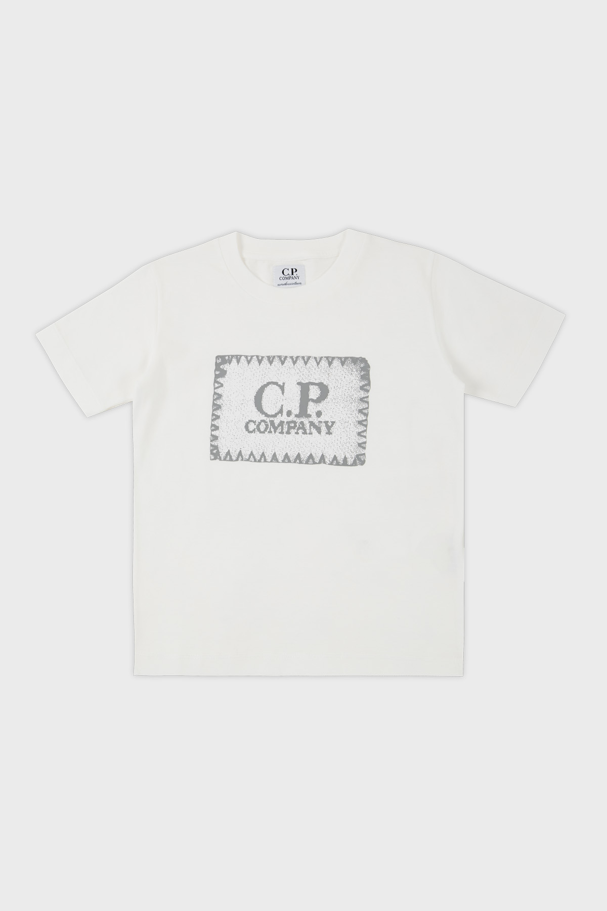 C.P. Company Pamuklu Bisiklet Yaka Çocuk T Shirt 10CKTS054 005792W 103 BEYAZ