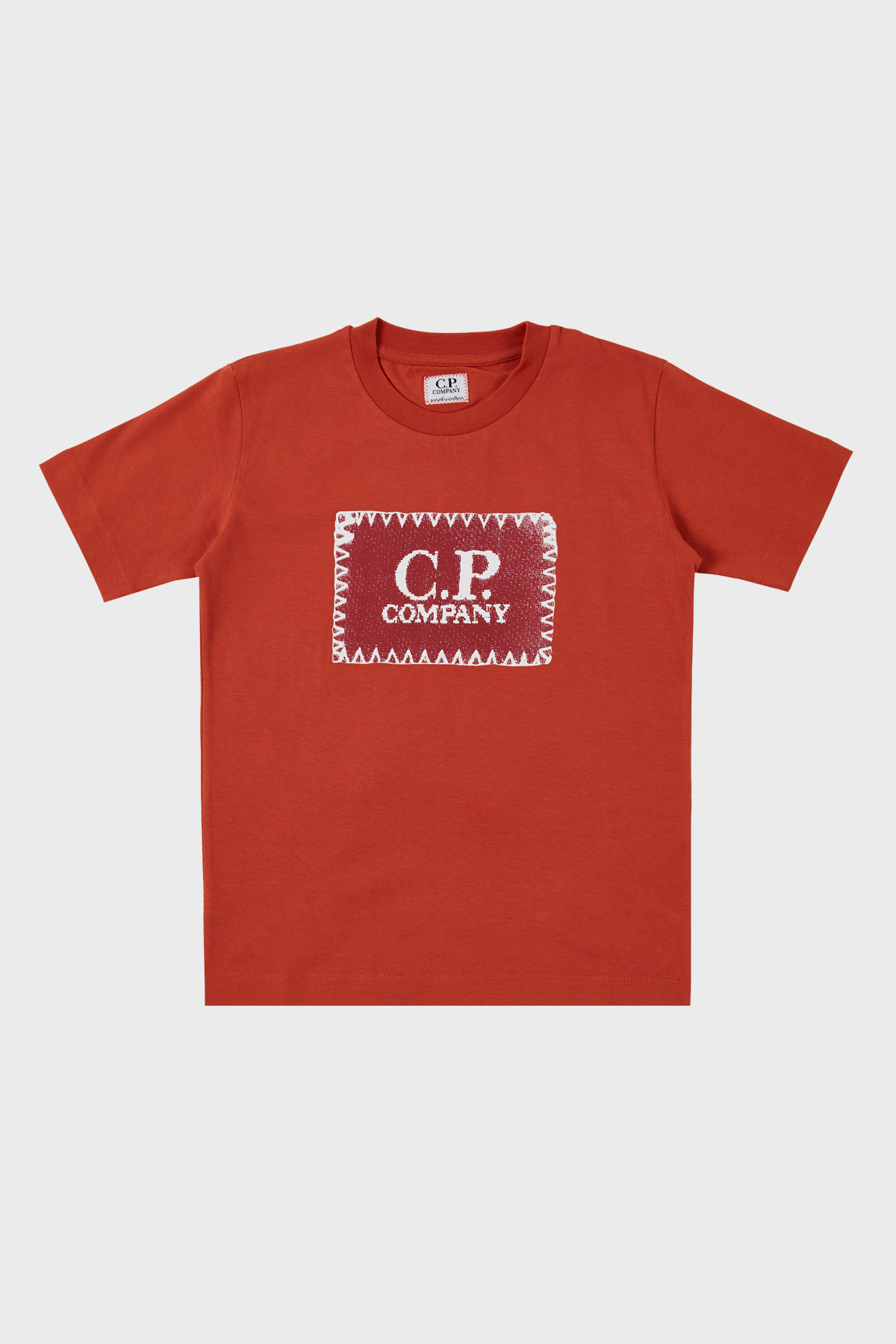 C.P. Company Pamuklu Bisiklet Yaka Çocuk T Shirt 10CKTS054 005792W 468 Tarçın