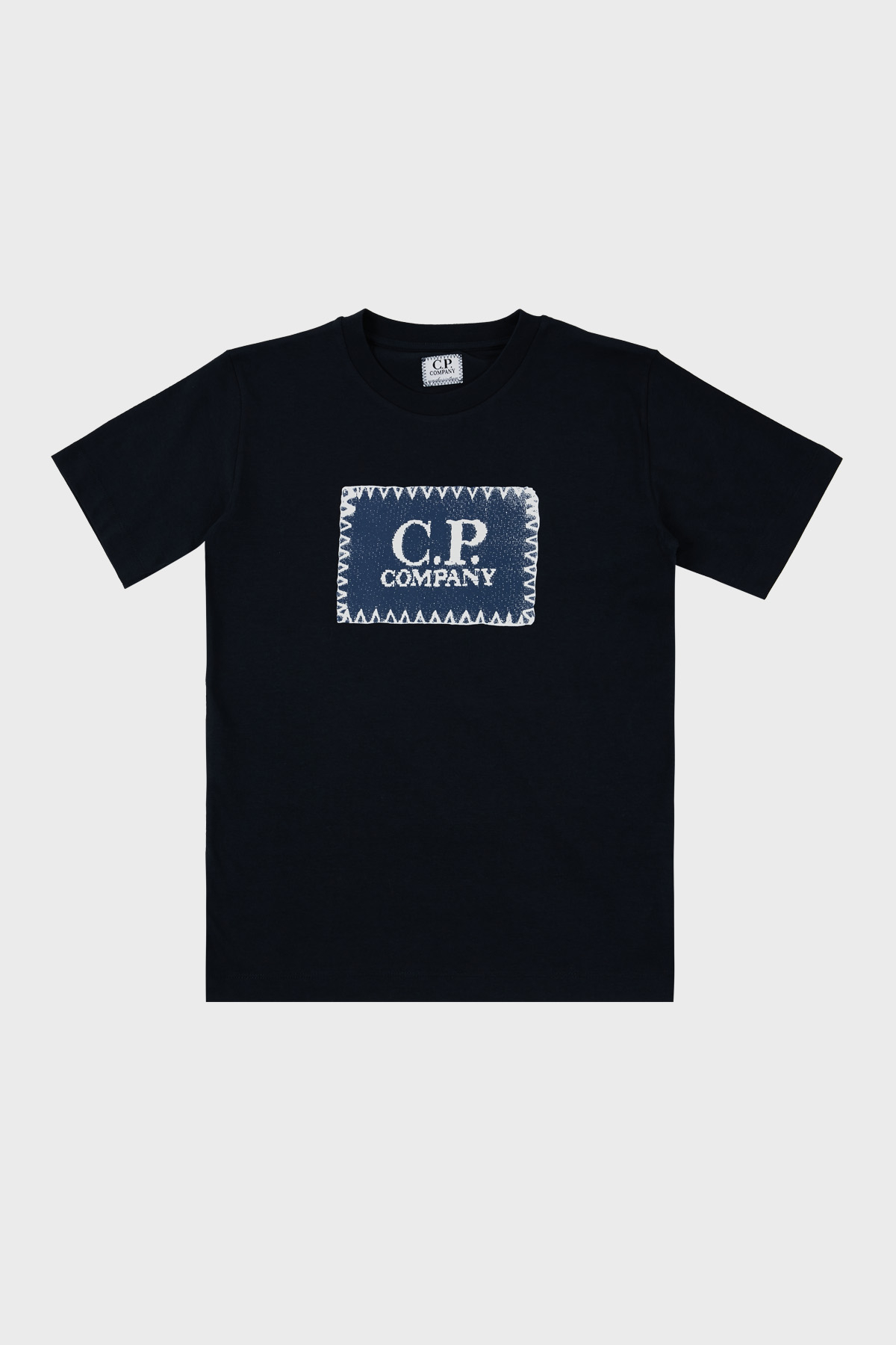 C.P. Company Pamuklu Bisiklet Yaka Çocuk T Shirt 10CKTS054 005792W 888 LACİVERT