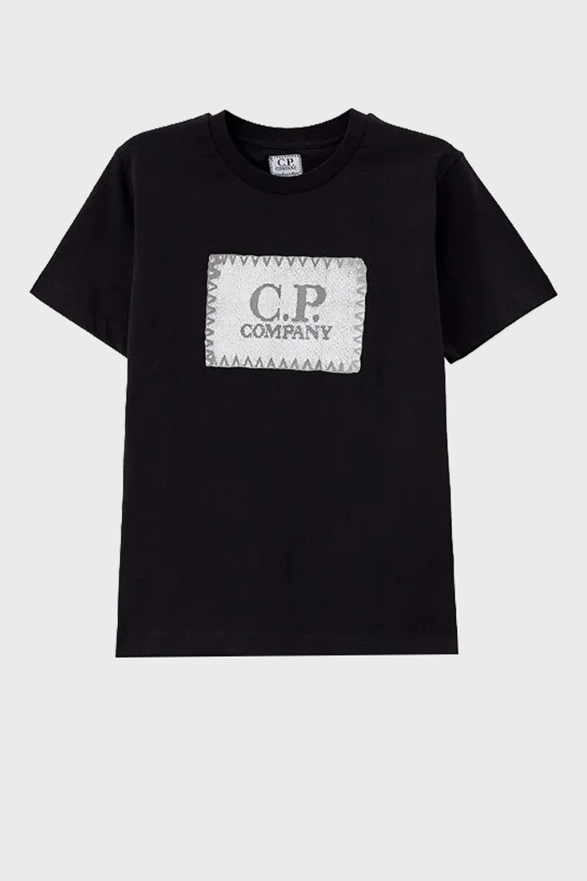 C.P. Company Pamuklu Bisiklet Yaka Çocuk T Shirt 10CKTS054 005792W 999 SİYAH