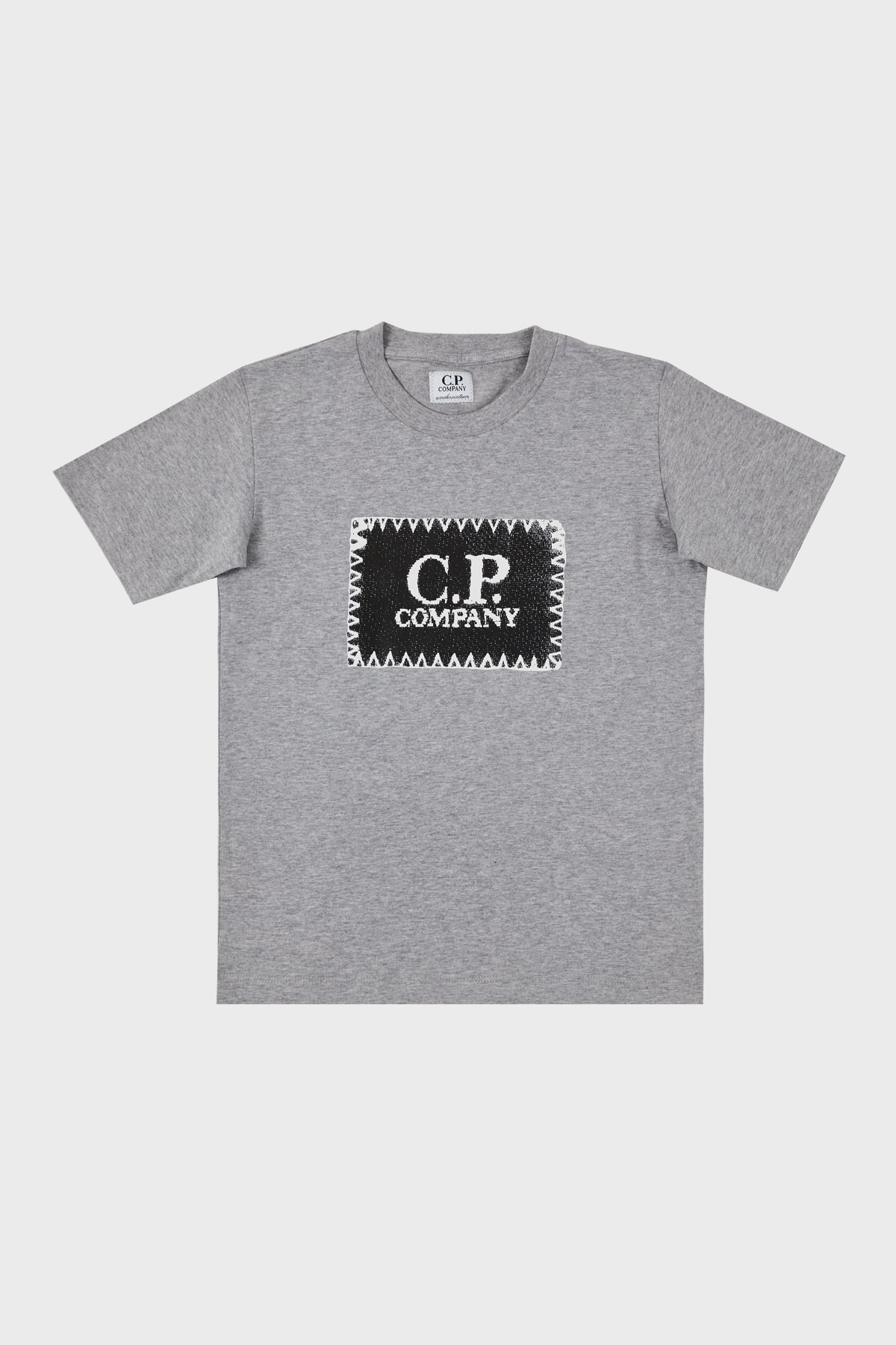 C.P. Company Pamuklu Bisiklet Yaka Çocuk T Shirt 10CKTS054 005792W M93 GRİ