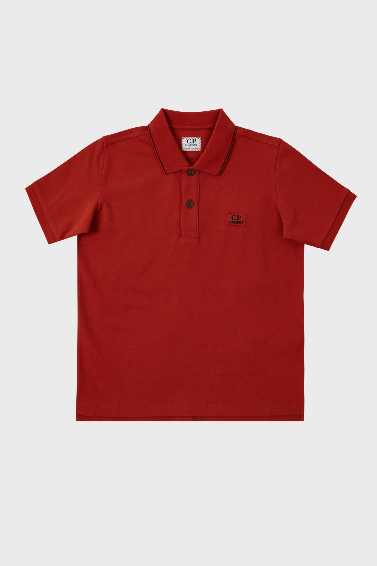 C.P. Company Streç Pamuklu Çocuk Polo Yaka T Shirt 10CKPL023 005263W 468 Tarçın