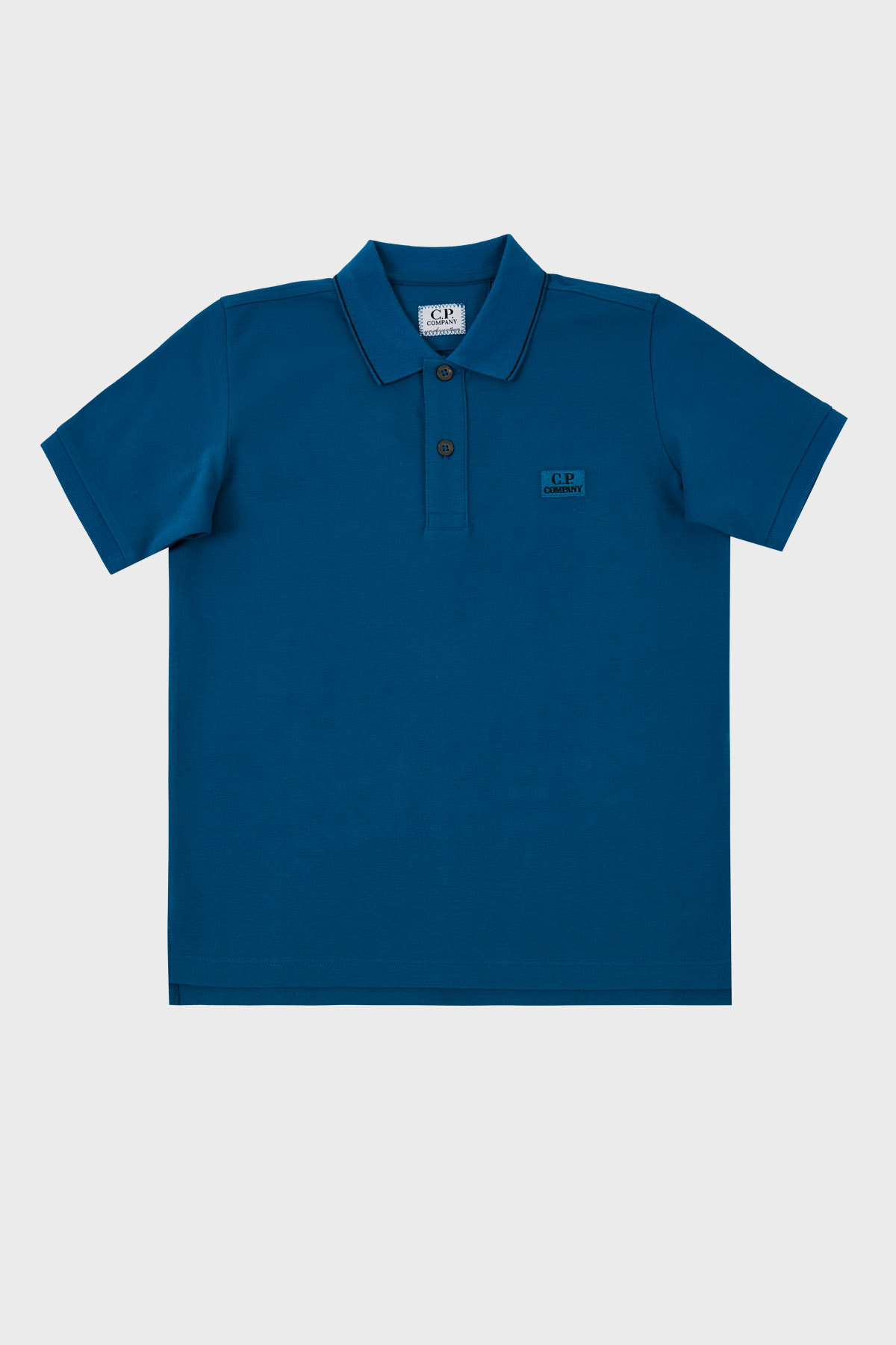 C.P. Company Streç Pamuklu Çocuk Polo Yaka T Shirt 10CKPL023 005263W 870 PETROL