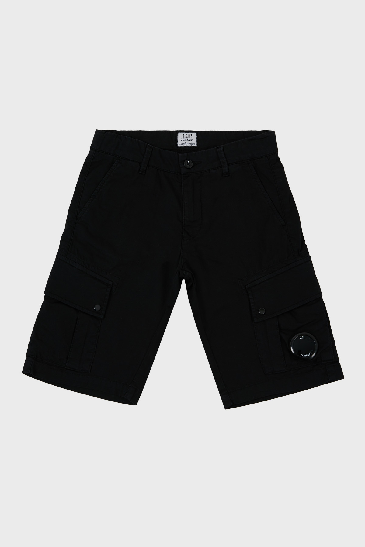 C.P. Company Streç Pamuklu Kargo Çocuk Short 10CKBE085 005400G 999 SİYAH