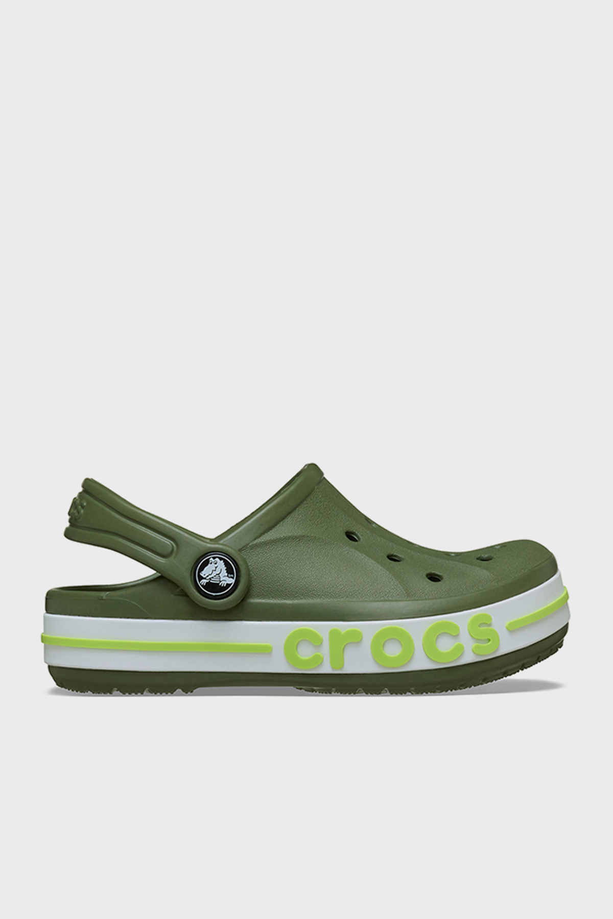 Crocs Bayaband Clog T Logolu Unisex Çocuk Terlik 207018-3CB HAKİ