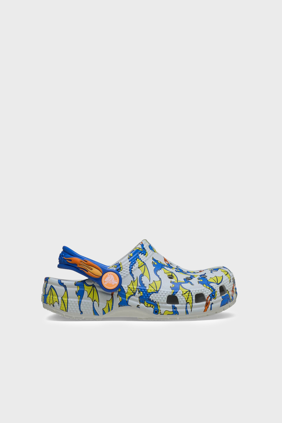 Crocs Classic Dragon Graphic Clog Desenli Unisex Çocuk Terlik 212514-1FT GRİ