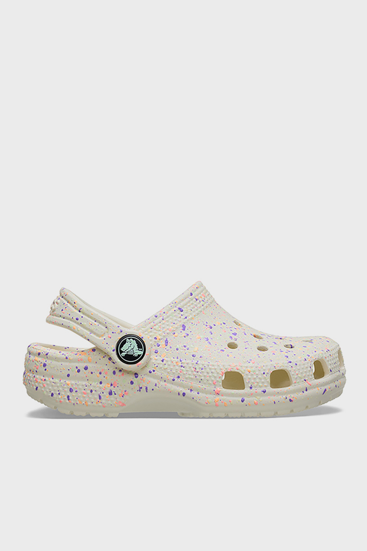 Crocs Classic Glow Paint Splatter Clog T Desenli Unisex Çocuk Terlik 212669-2MT BEYAZ