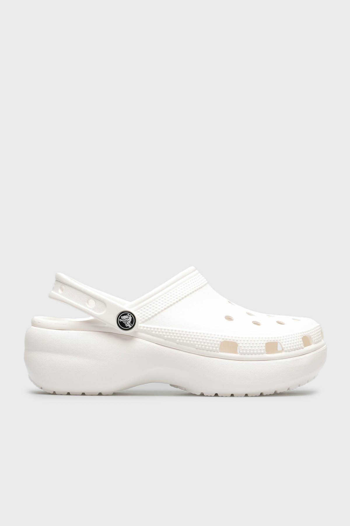 Crocs Classic Platform Clog W Logolu Çıkarılabilir Kayışlı Kadın Terlik 206750-100 BEYAZ