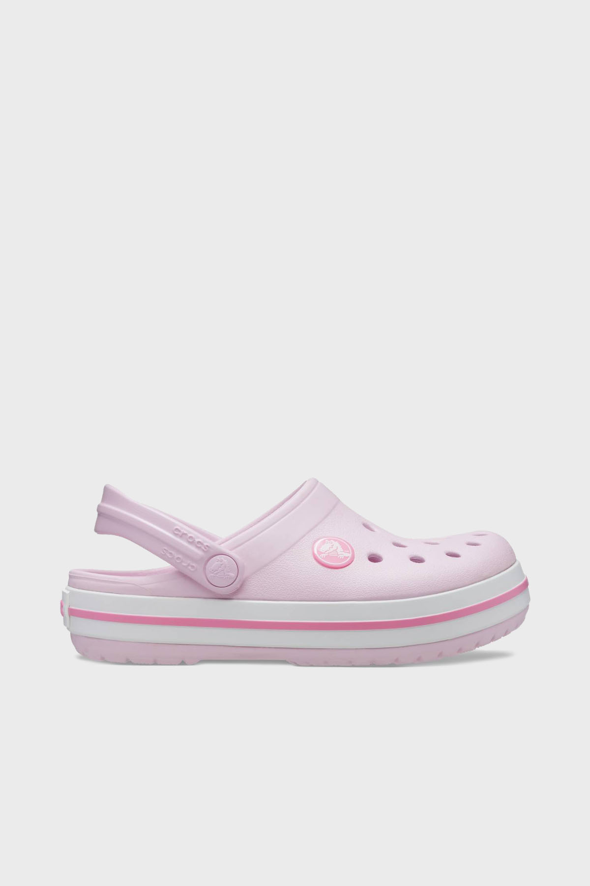 Crocs Crocband Clog T Logolu Çıkarılabilir Kayışlı Sandalet Kız Çocuk Terlik 207005-6GD AÇIK PEMBE