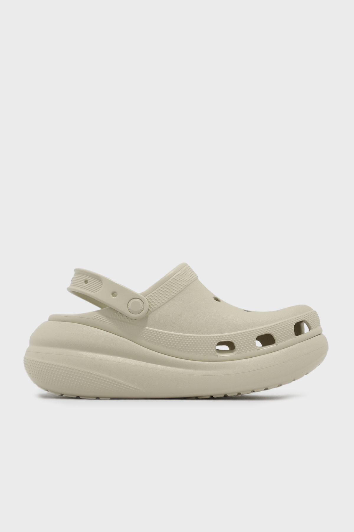 Crocs Crush Clog Logolu Platform Taban Çıkarılabilir Kayışlı Unisex Terlik 207521-2Y2 KEMİK