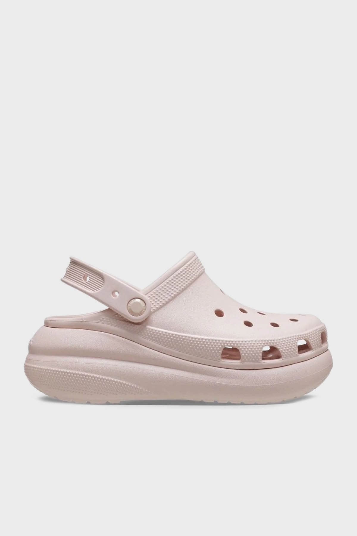 Crocs Crush Clog Logolu Platform Taban Çıkarılabilir Kayışlı Kadın Terlik 207521-6UR PUDRA