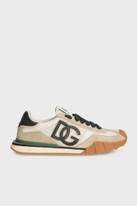 Dolce Gabbana Deri Karışımlı Logolu Sneaker Erkek Ayakkabı CS2384