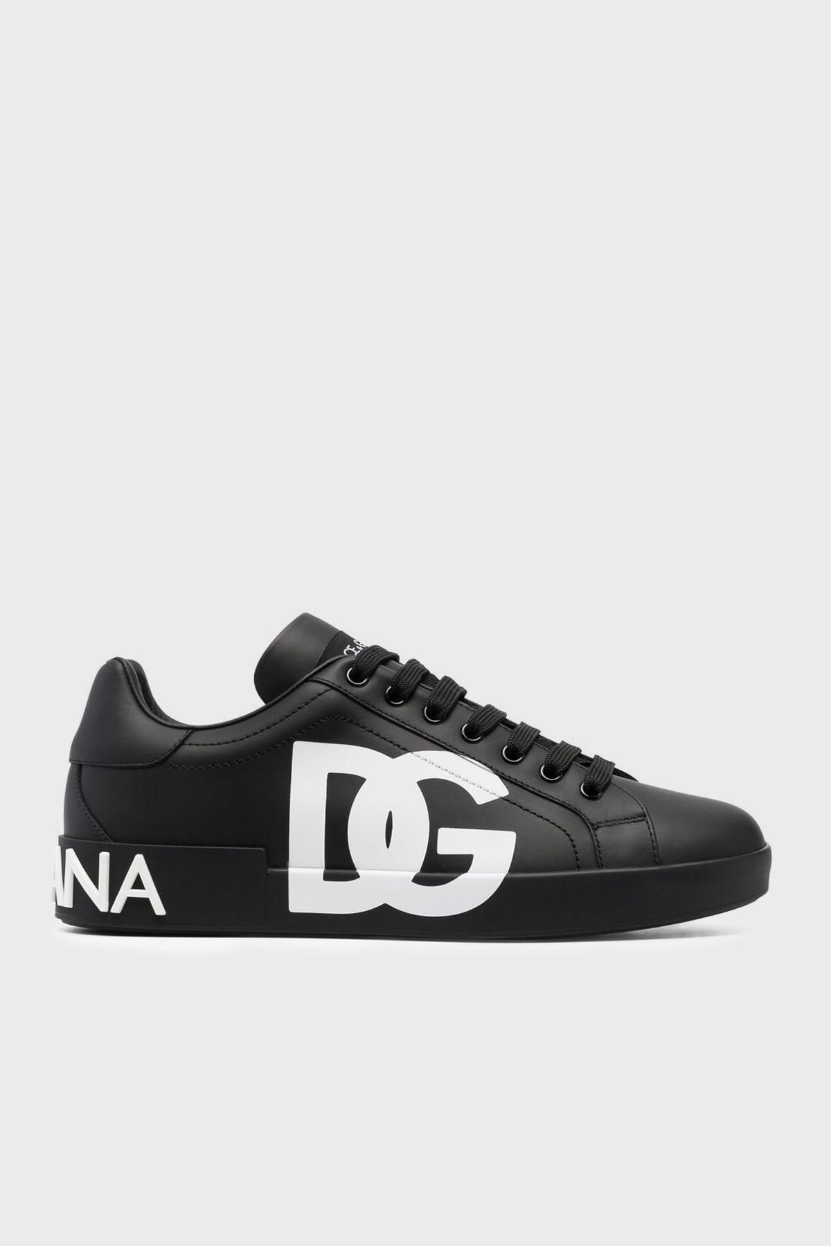 Dolce & Gabbana Hakiki Deri Sneaker Erkek Ayakkabı CS1772 AC330 8B956 SİYAH