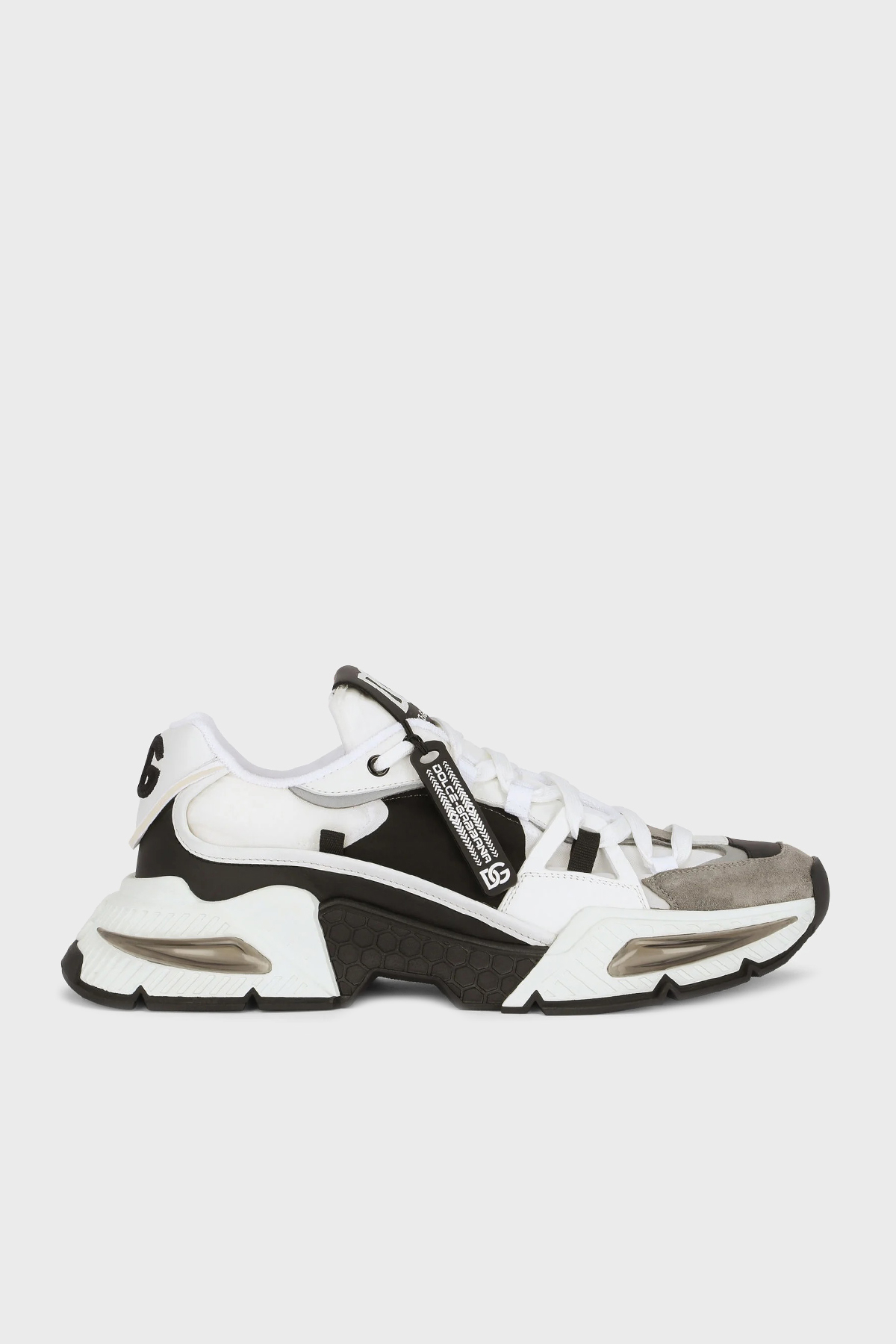 Dolce & Gabbana Sneaker Erkek Ayakkabı CS1984 AY337 89697 SİYAH-BEYAZ-GRİ