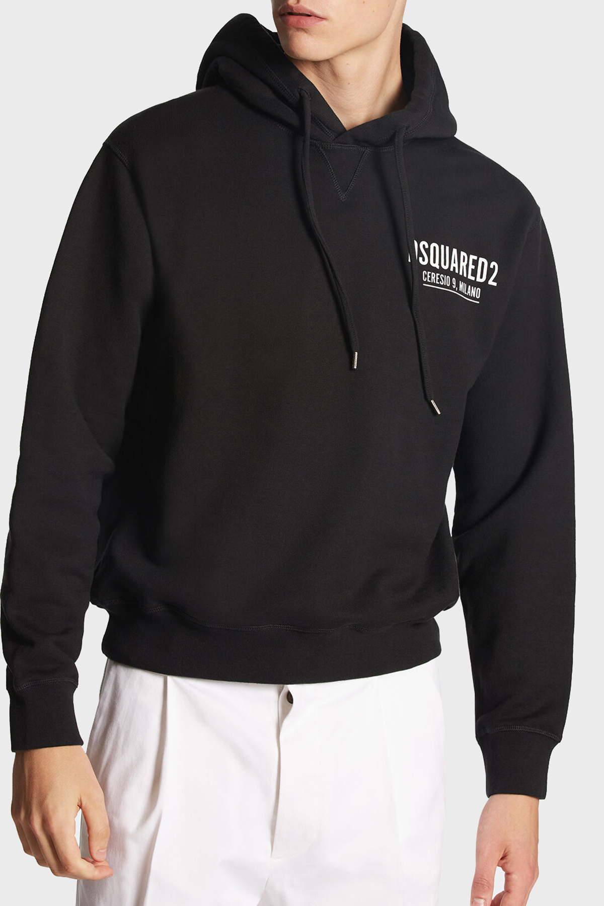Dsquared2 Baskılı Pamuklu Regular Fit Kapüşonlu Yaka Erkek Sweat S71GU0451 S25516 900 SİYAH