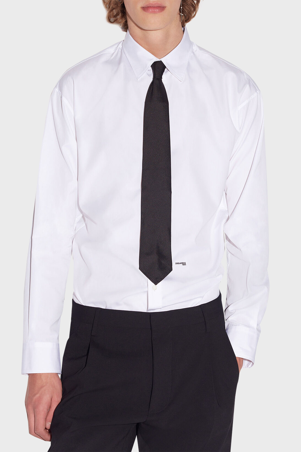 Dsquared2 Logolu % 100 Pamuklu Regular Fit Erkek Gömlek S74DM0660 S36275 100 BEYAZ