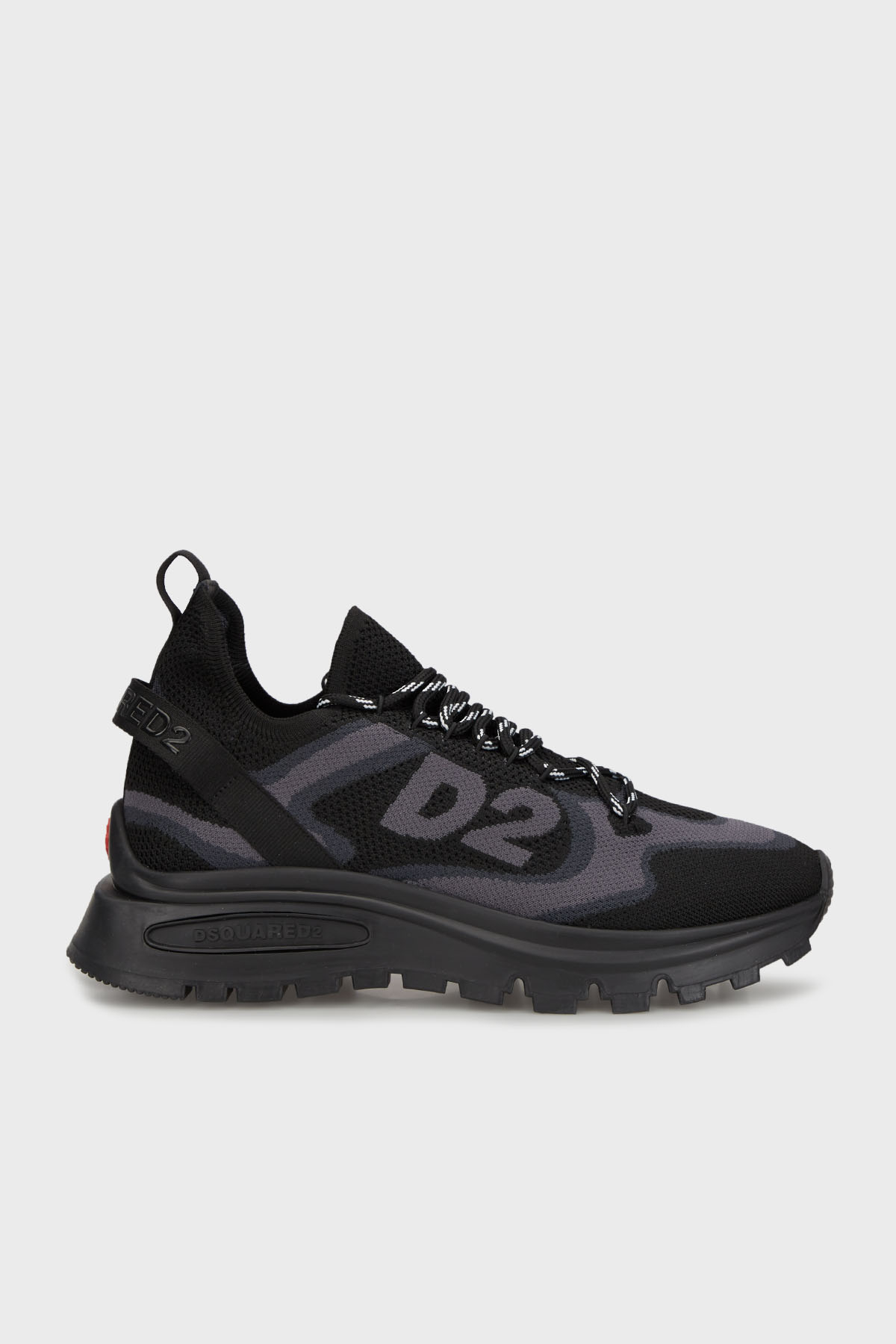 Dsquared2 Logolu Kalın Tabanlı Sneaker Erkek Ayakkabı SNM033659 207273 M436 SİYAH