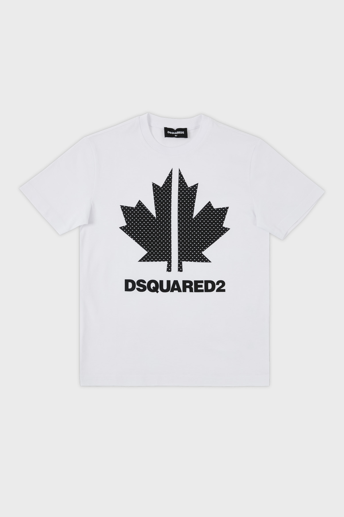 Dsquared2 Pamuklu Bisiklet Yaka Çocuk  DQ0028 D004G T Shirt DQ0028-D004G W-RED BEYAZ-SİYAH