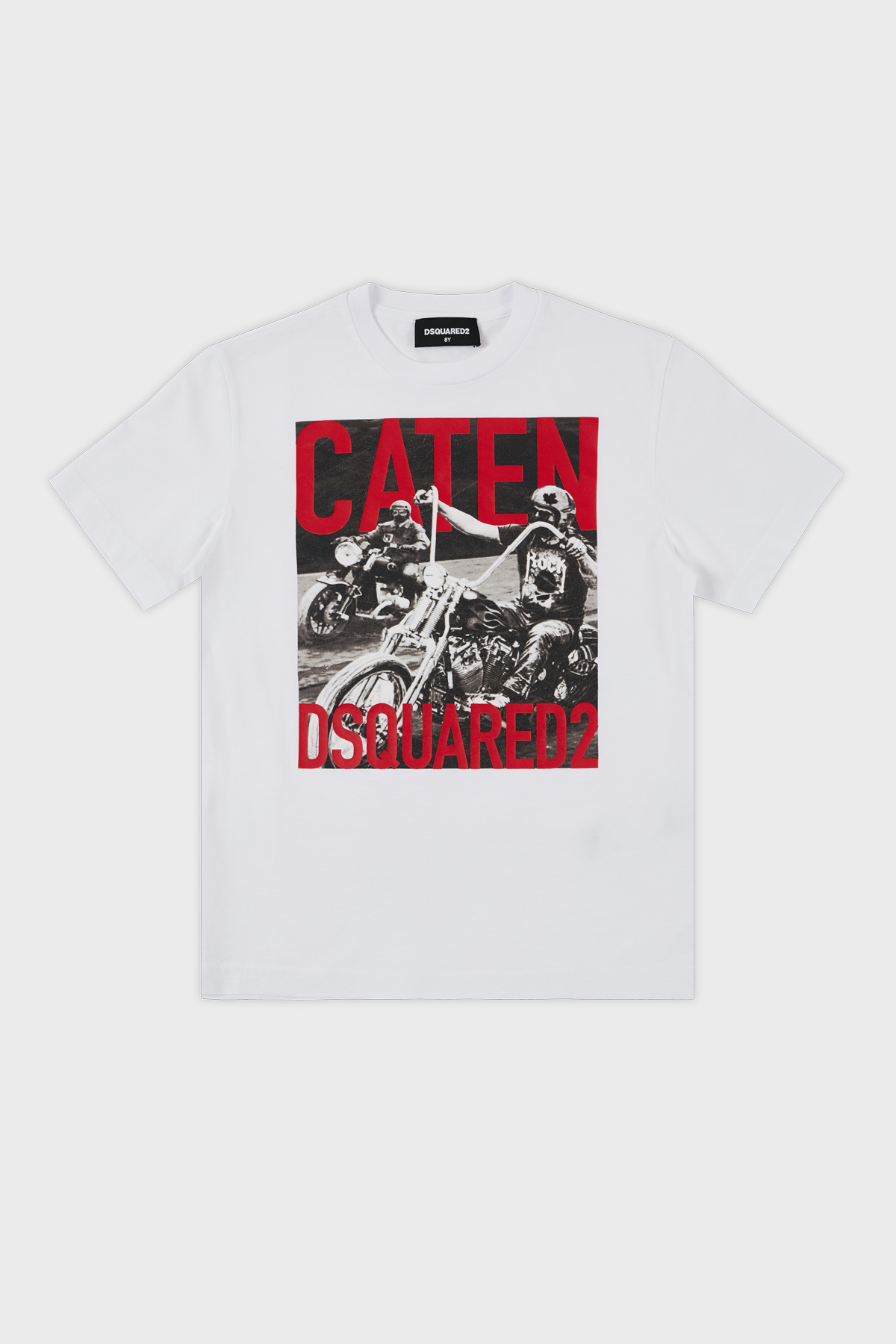 Dsquared2 Pamuklu Bisiklet Yaka Çocuk  DQ0158 D00MQ T Shirt DQ0158-D00MQ WHITE BEYAZ