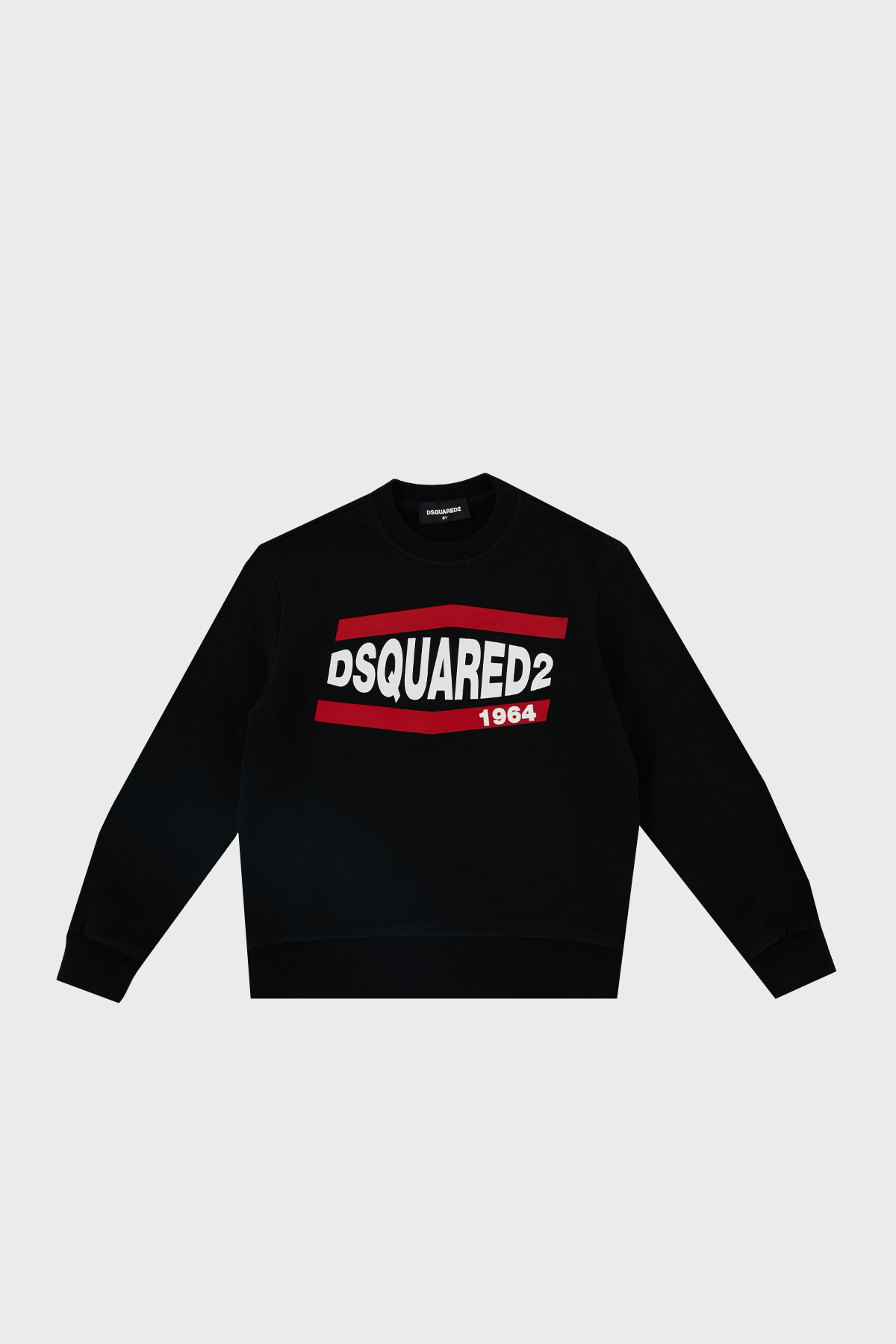 Dsquared2 Pamuklu Bisiklet Yaka Çocuk  DQ0208 D002Y Sweat DQ0208-D002Y BLACK SİYAH