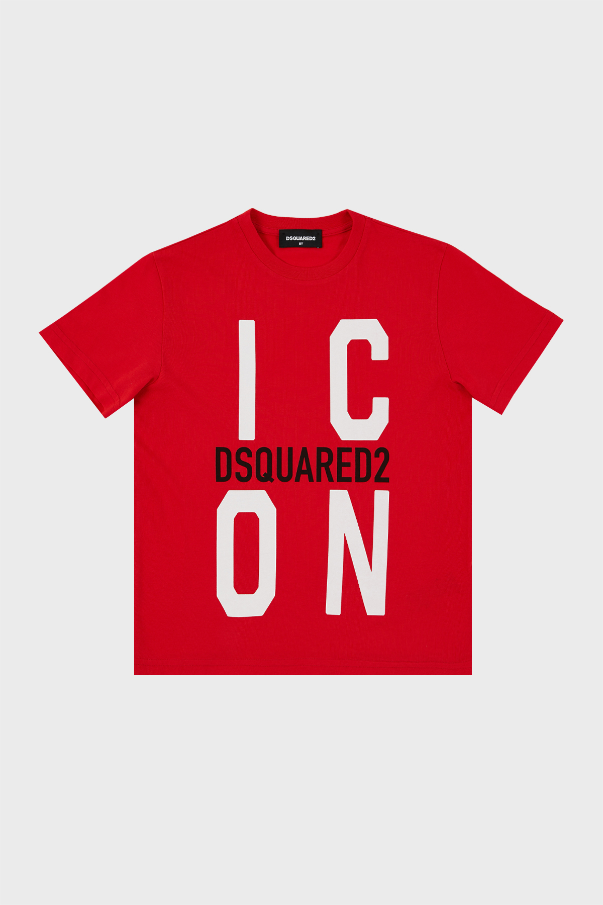 Dsquared2 Pamuklu Bisiklet Yaka Çocuk  DQ0243 D002F T Shirt DQ0243-D002F RED KIRMIZI