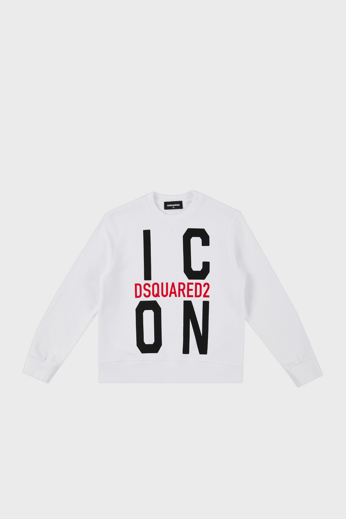 Dsquared2 Pamuklu Bisiklet Yaka Çocuk  DQ0245 D002Y Sweat DQ0245-D002Y WHITE BEYAZ
