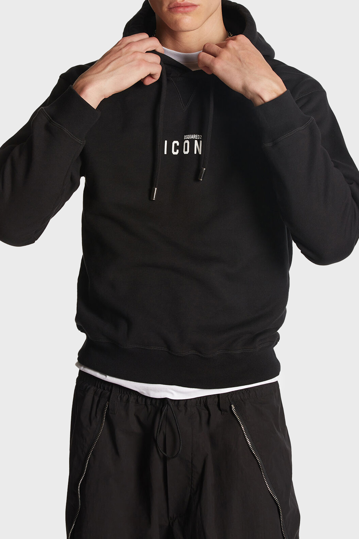 Dsquared2 Pamuklu Kapüşonlu Regular Fit Erkek Sweat S79GU0010 S25516 965 SİYAH