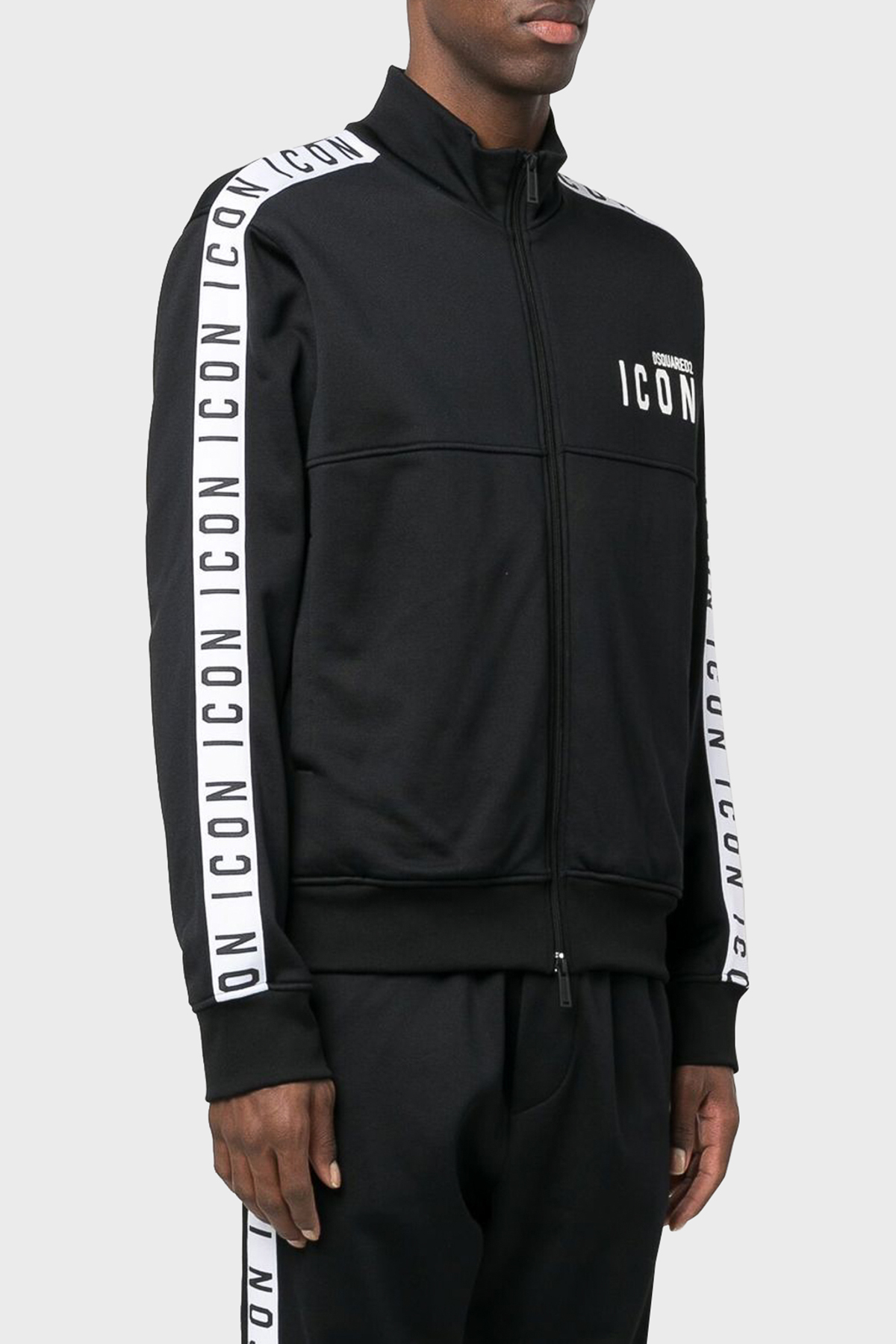 Dsquared2 Pamuklu Regular Fit Dik Yaka Erkek Sweat S79HG0013 S25497 900 SİYAH