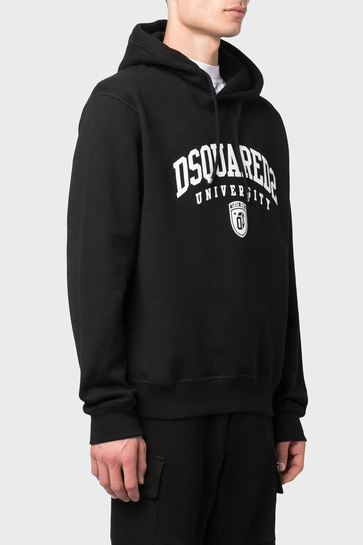 Dsquared2 Pamuklu Relaxed Fit Kapüşonlu Erkek Sweat S74GU0744 S25516 900 SİYAH
