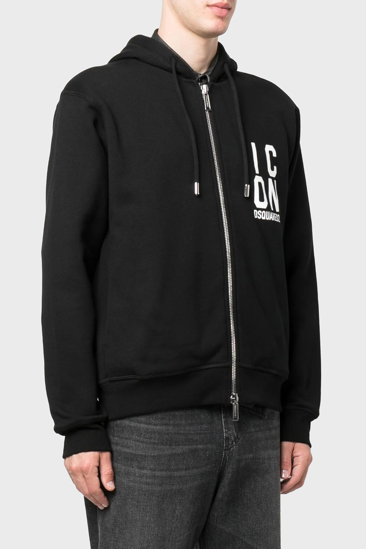Dsquared2 Pamuklu Relaxed Fit Kapüşonlu Erkek Sweat S79HG0012 S25516 900 SİYAH