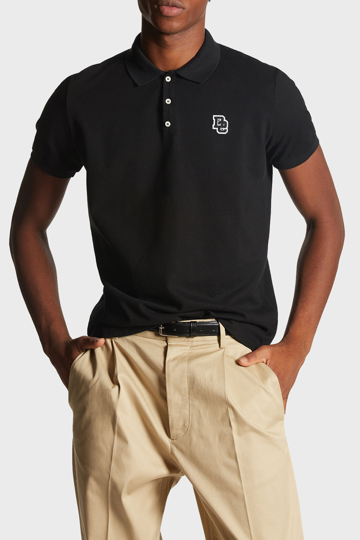 Dsquared2 Pamuklu Slim Fit Erkek Polo Yaka T Shirt S74GL0078 S22743 900 SİYAH