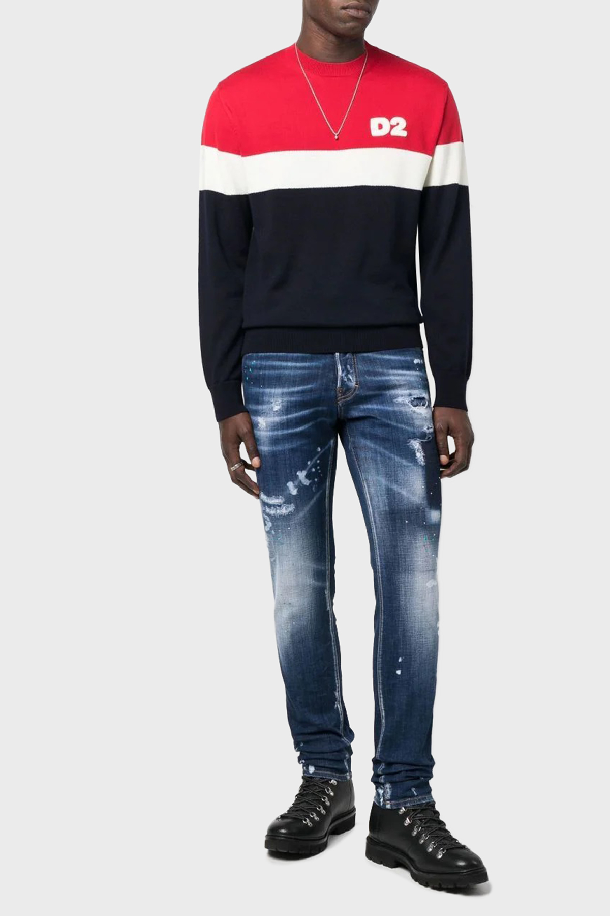Dsquared2 Streç Pamuklu Cool Guy Skinny Fit Jeans Erkek Kot Pantolon S71LB1102 S30342 470 LACİVERT