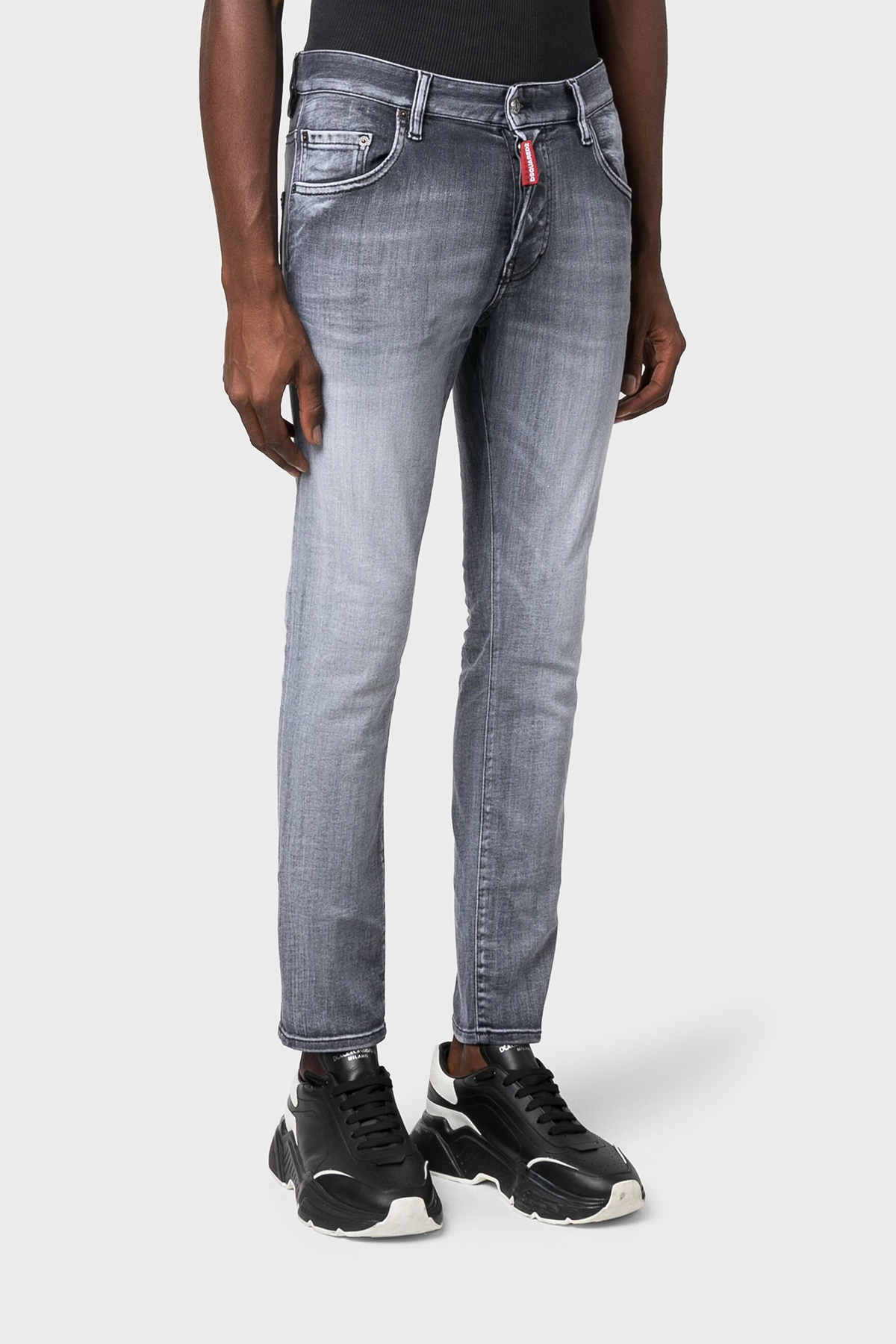 Dsquared2 Streç Pamuklu Skinny Fit Jeans Erkek Kot Pantolon S71LB1339 S30503 900 GRİ