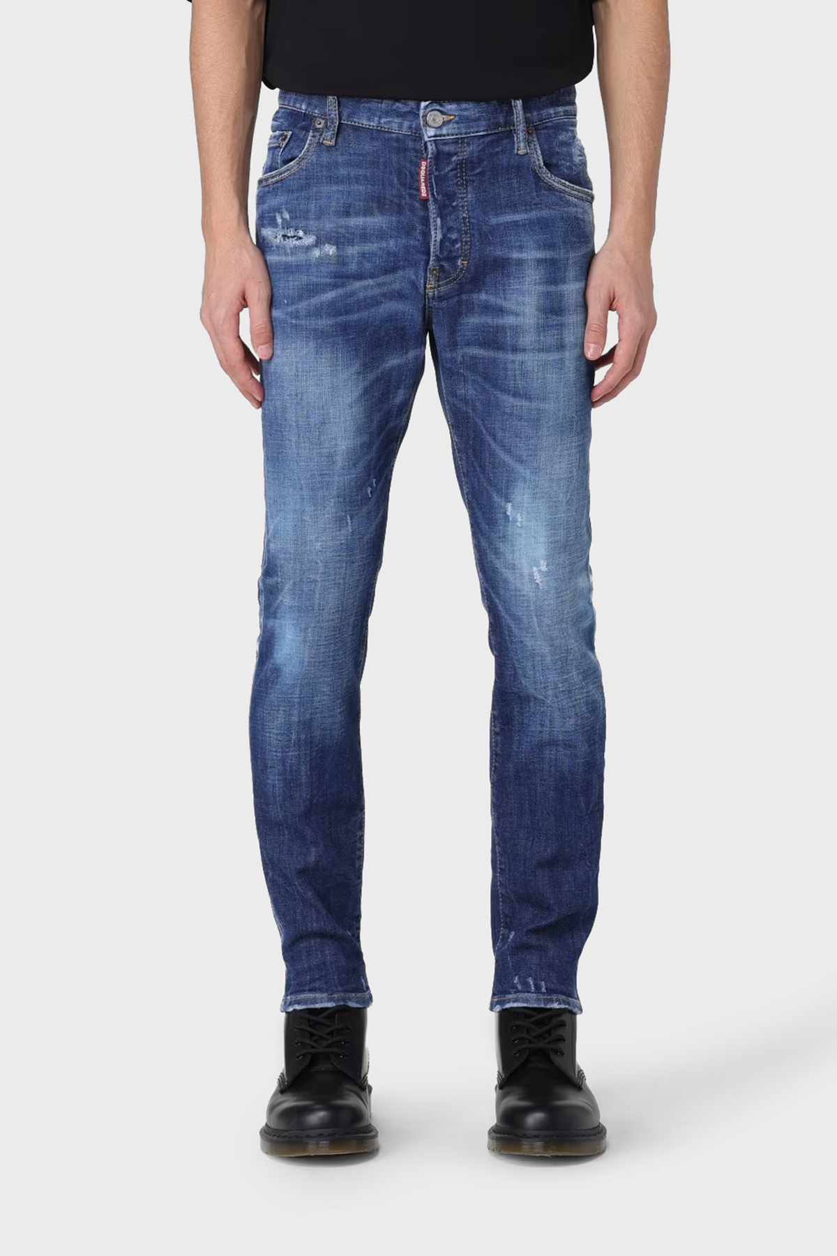 Dsquared2 Streç Pamuklu Skinny Fit Jeans Erkek Kot Pantolon S71LB1357 S30872 470 LACİVERT