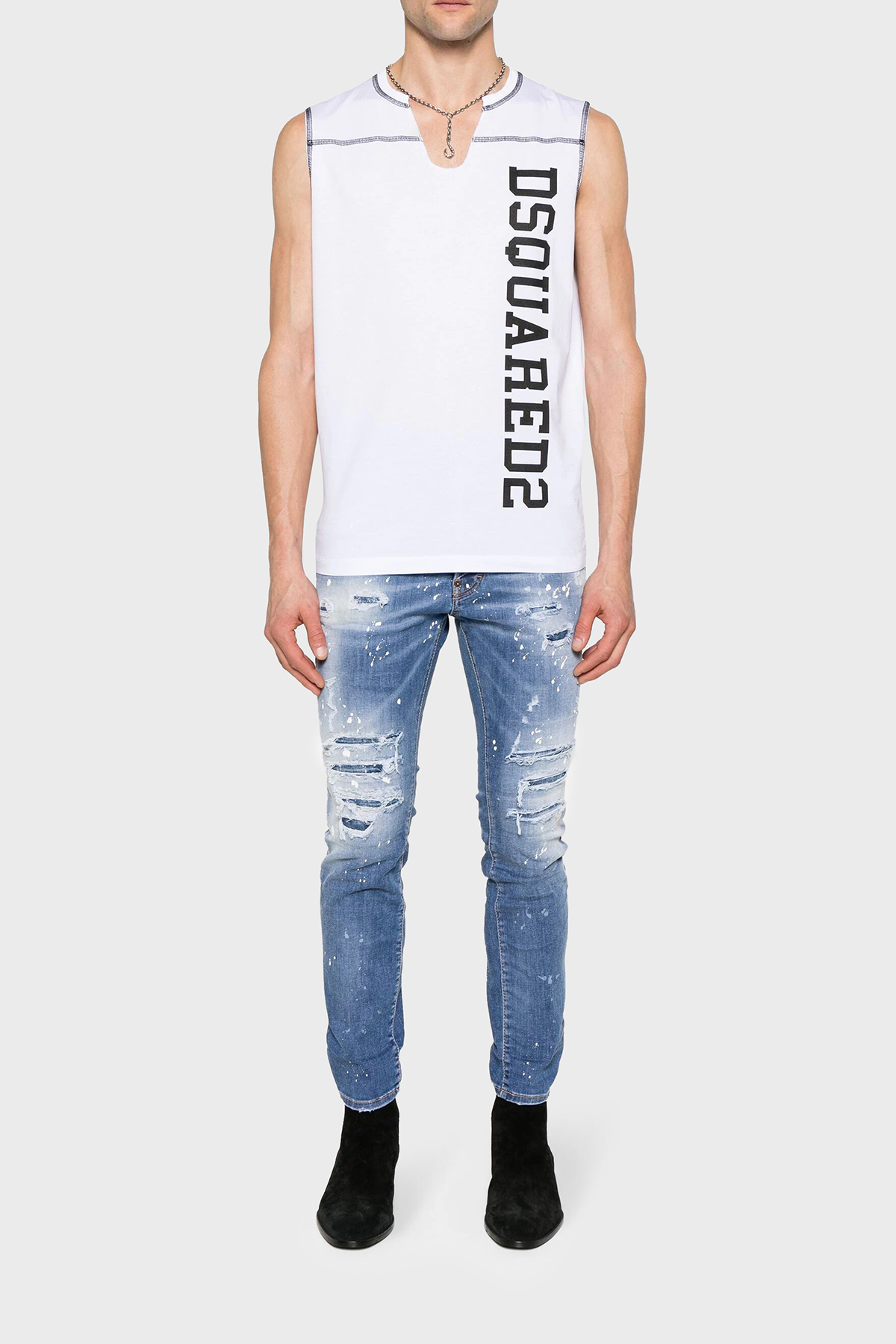 Dsquared2 Streç Pamuklu Skinny Fit Jeans Erkek Kot Pantolon S71LB1362 S30789 470 LACİVERT