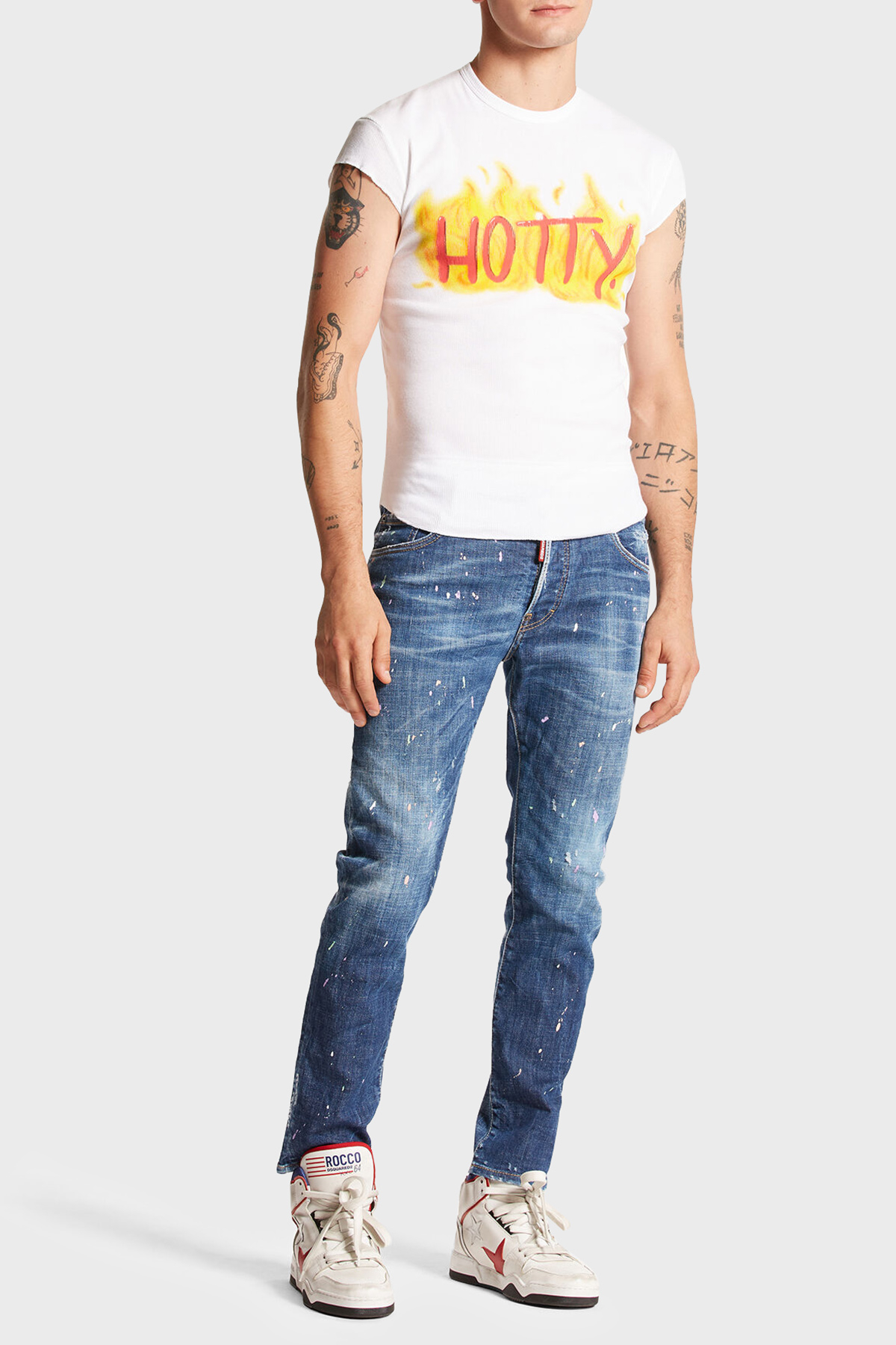 Dsquared2 Streç Pamuklu Skinny Fit Jeans Erkek Kot Pantolon S71LB1412 S30872 470 LACİVERT