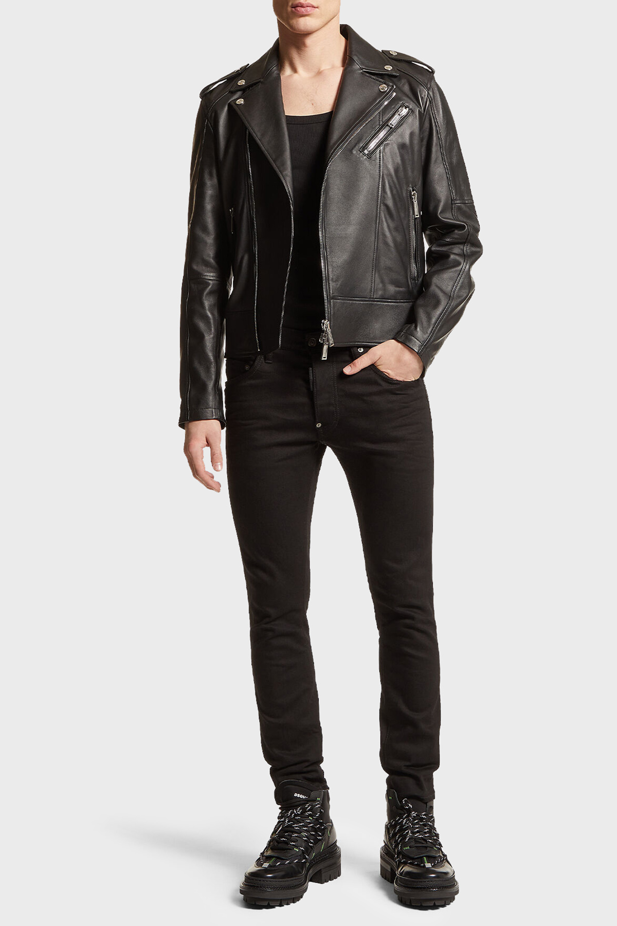 Dsquared2 Streç Pamuklu Skinny Fit Jeans Erkek Kot Pantolon S74LB1427 S30564 900 SİYAH