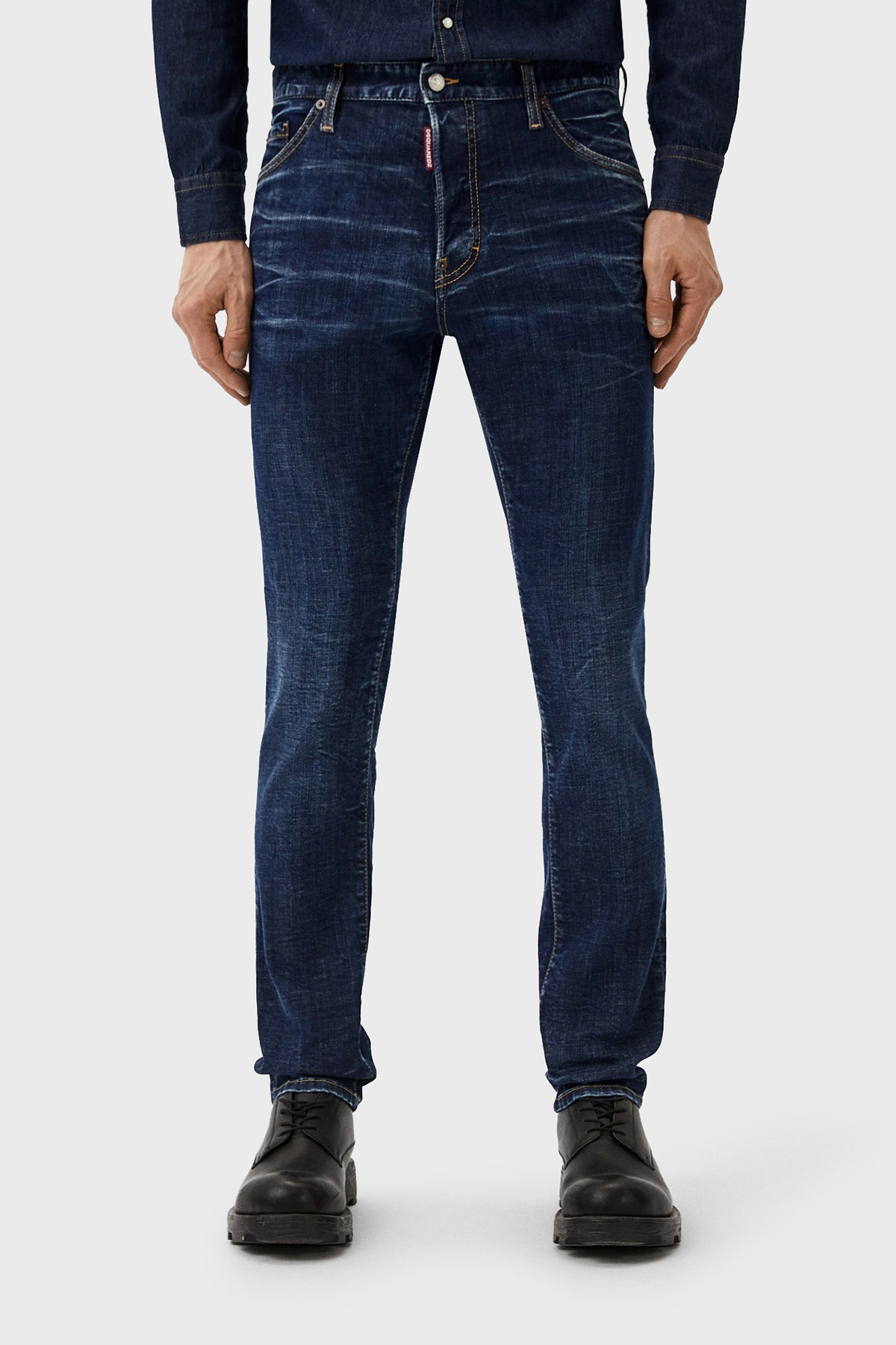 Dsquared2 Streç Pamuklu Skinny Fit Jeans Erkek Kot Pantolon S74LB1467 S30342 470 LACİVERT