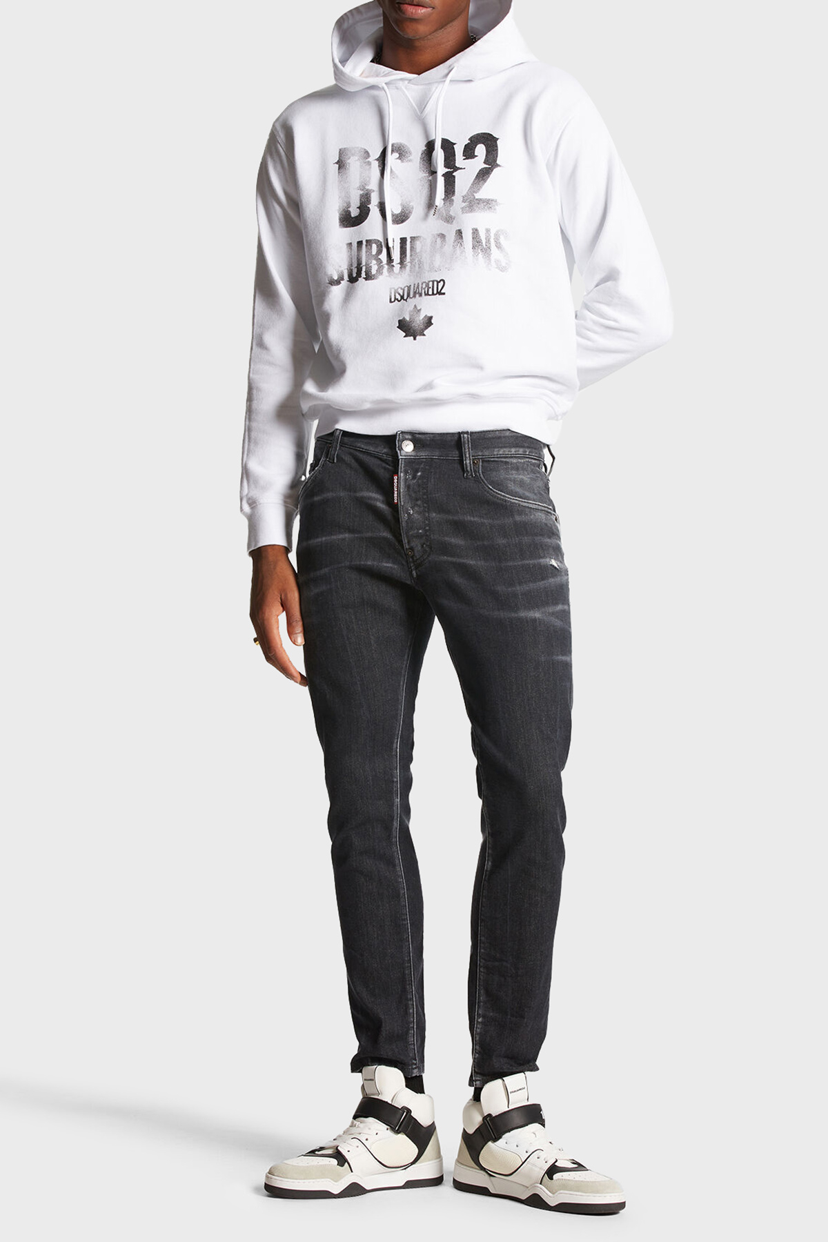 Dsquared2 Streç Pamuklu Skinny Fit Jeans Erkek Kot Pantolon S74LB1474 S30503 900 SİYAH