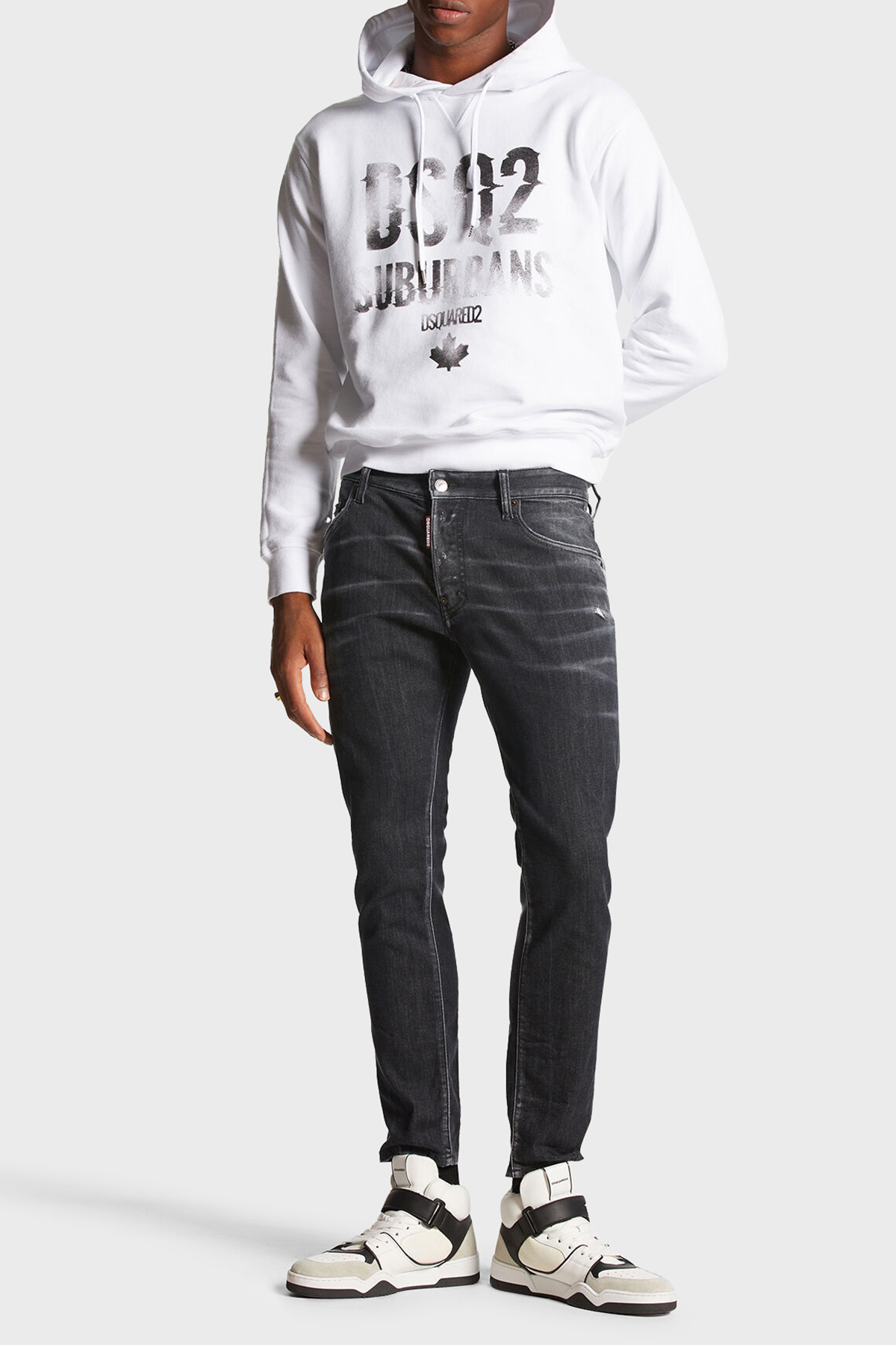 Dsquared2 Streç Pamuklu Skinny Fit Jeans Erkek Kot Pantolon S74LB1475 S30503 900 SİYAH
