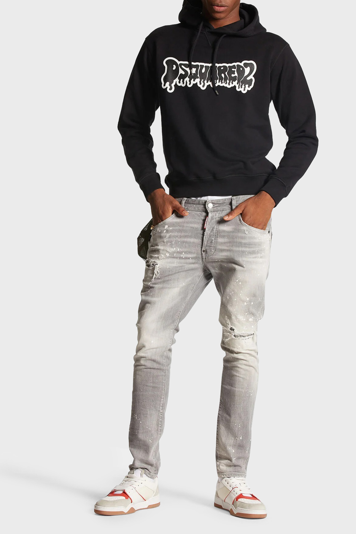 Dsquared2 Streç Pamuklu Skinny Fit Jeans Erkek Kot Pantolon S74LB1477 S30260 852 GRİ